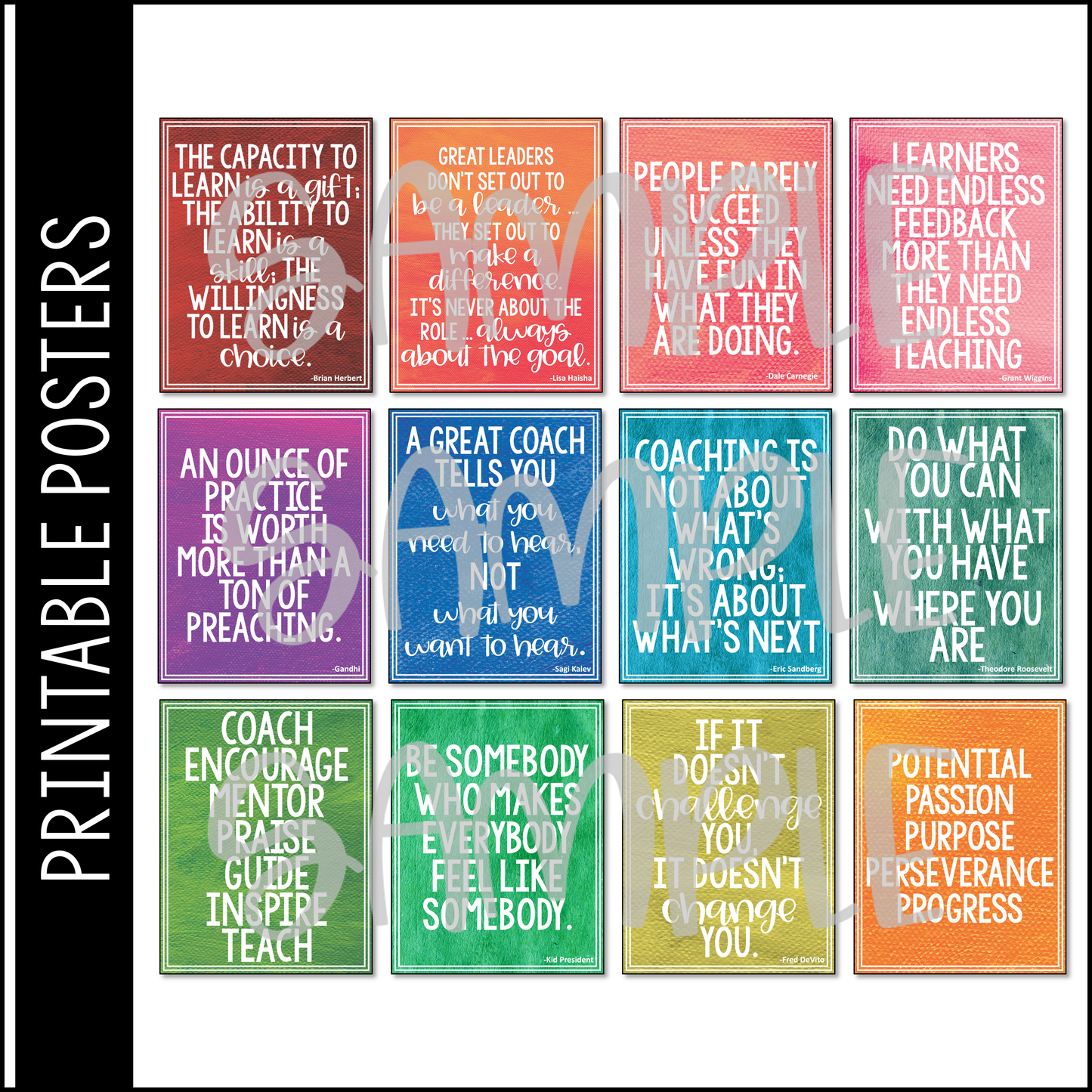 Instructional Coaching Quotes Posters