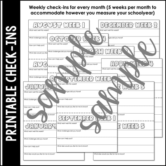 Weekly Check Ins and Reflections | Instructional Coaching