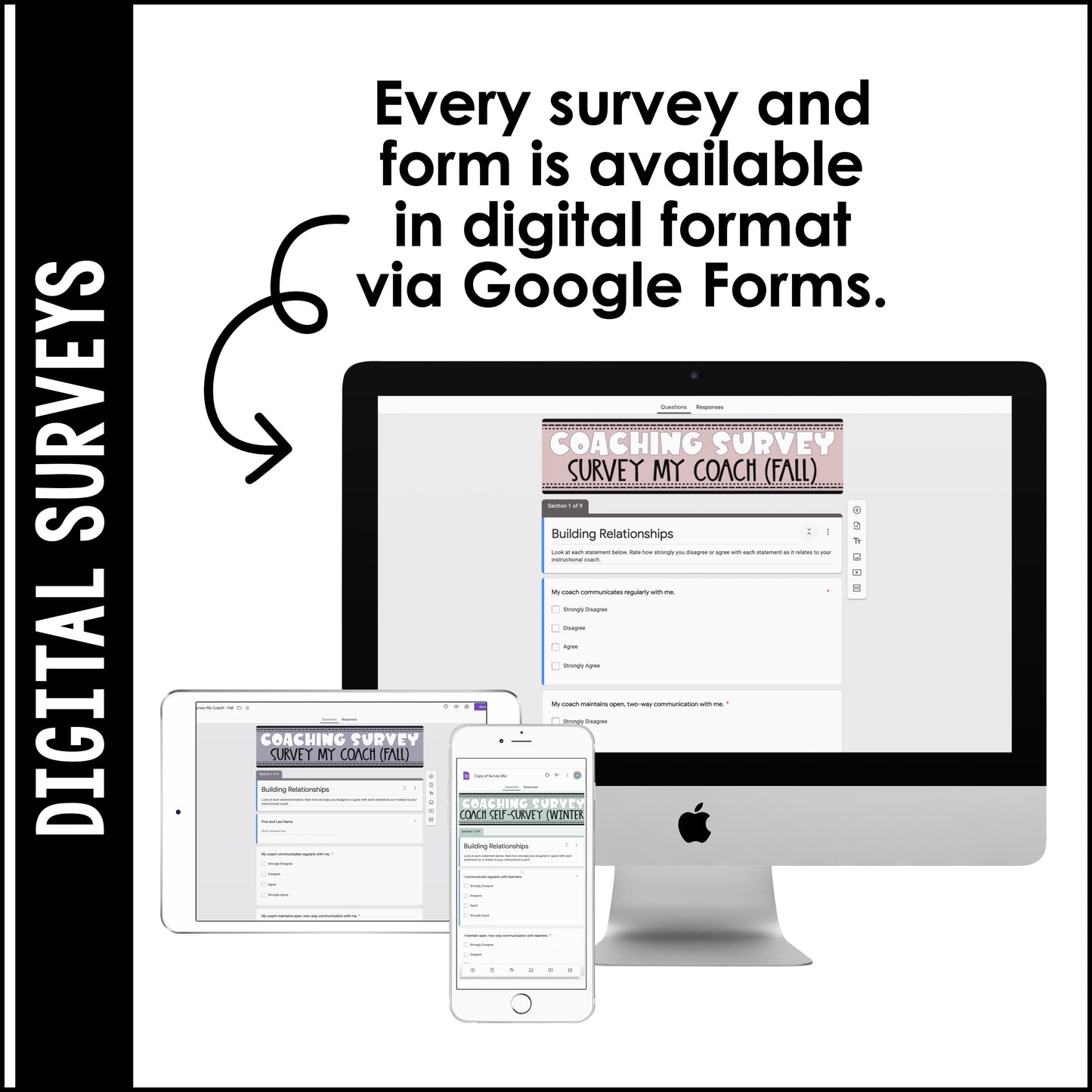 Instructional Coaching Surveys for Teacher Feedback and Coach Reflection