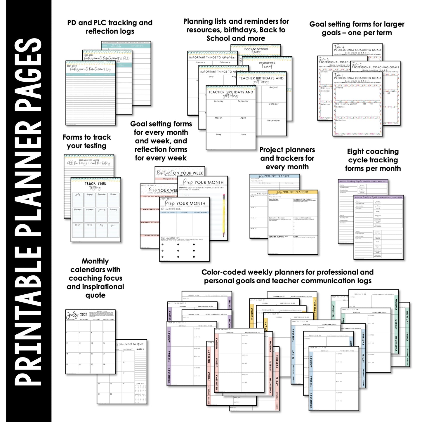 Teacher and Student Data Tracking Binder Printable