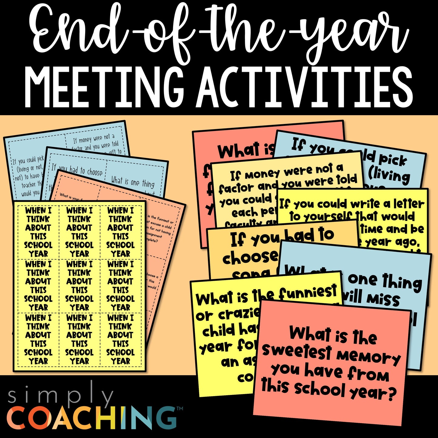 End of the Year Meeting Activities | Instructional Coaching