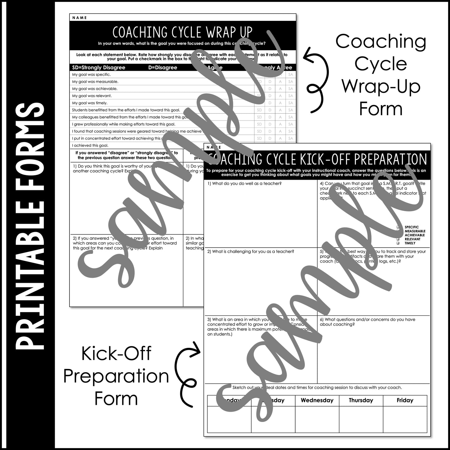 Coaching Cycle Prep & Wrap-Up Forms | Instructional Coaching