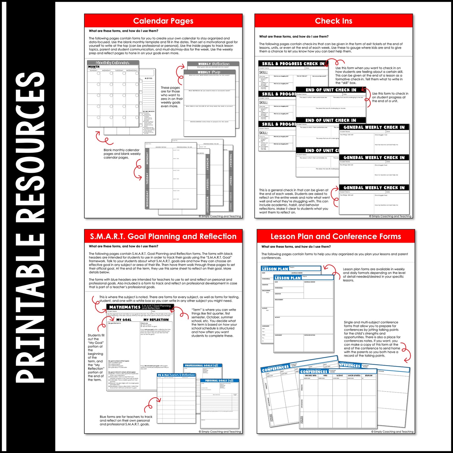 Teacher and Student Data Tracking Binder Printable