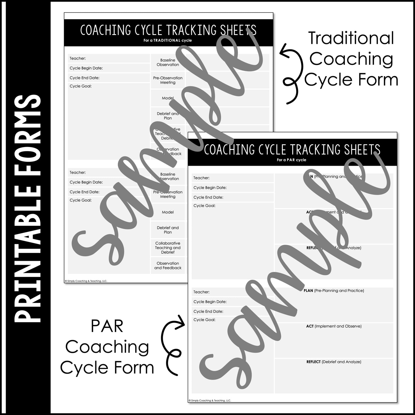 Coaching Cycle Prep & Wrap-Up Forms | Instructional Coaching